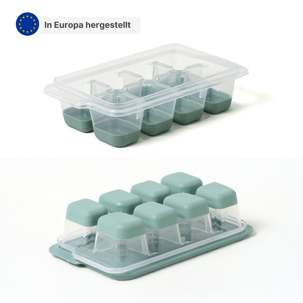 Eiswürfelbehälter Eiswürfelform mit Deckel Eiswürfelschale