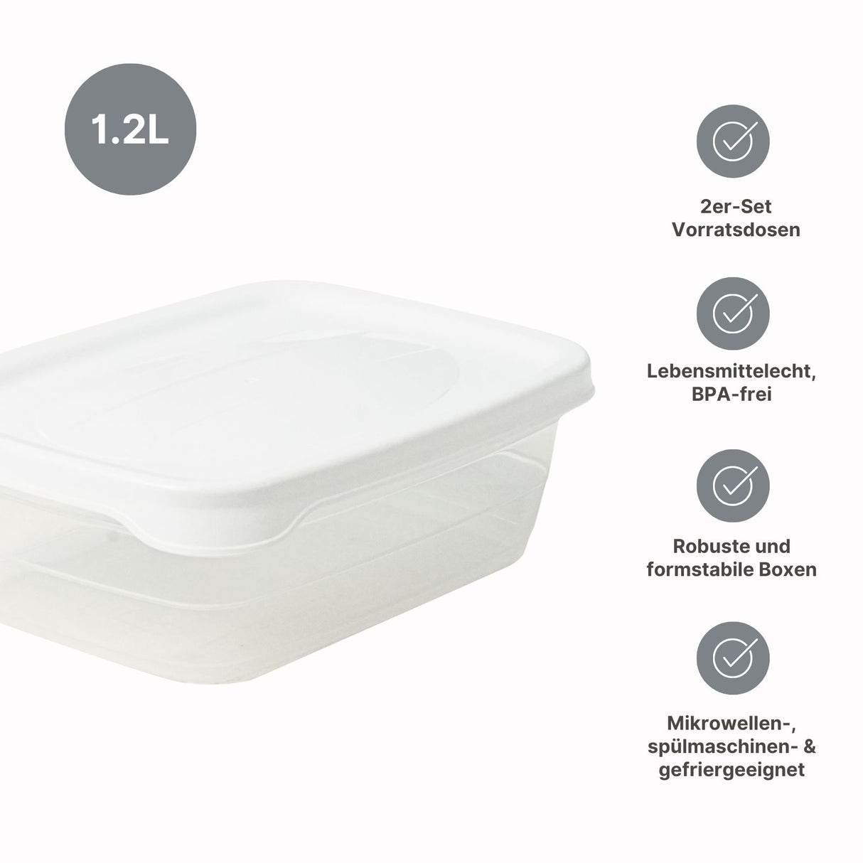 3er-Set Frischhaltedosen Aufbewahrungsdosen Boxen Meal-Prep-Dosen