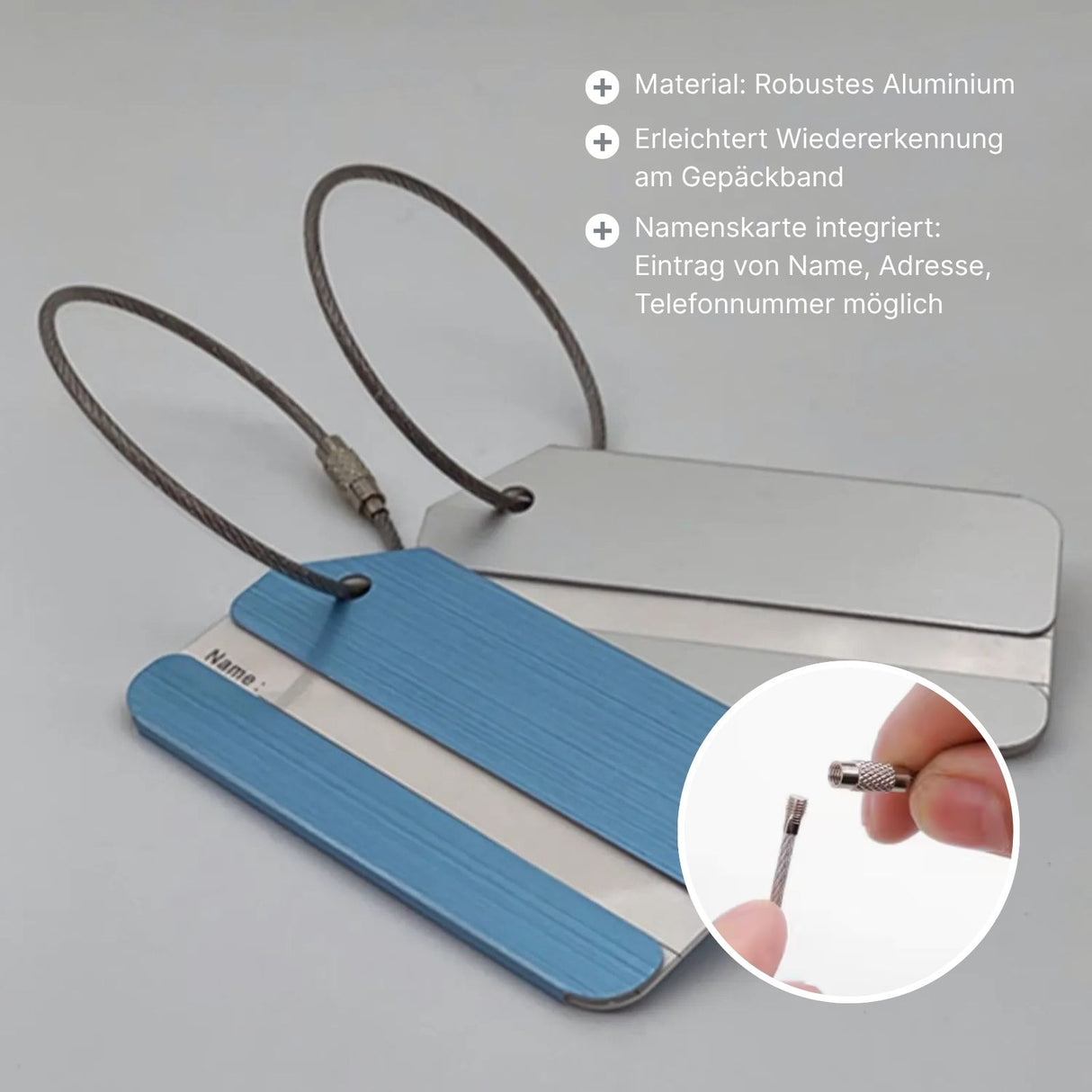 5er-Set Kofferanhänger Gepäckanhänger Koffer-Namensschild Kofferlabel