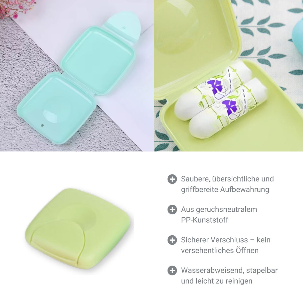 3er-Set Aufbewahrungsbox für Hygieneartikel Reisedose Pflasterdose Dose