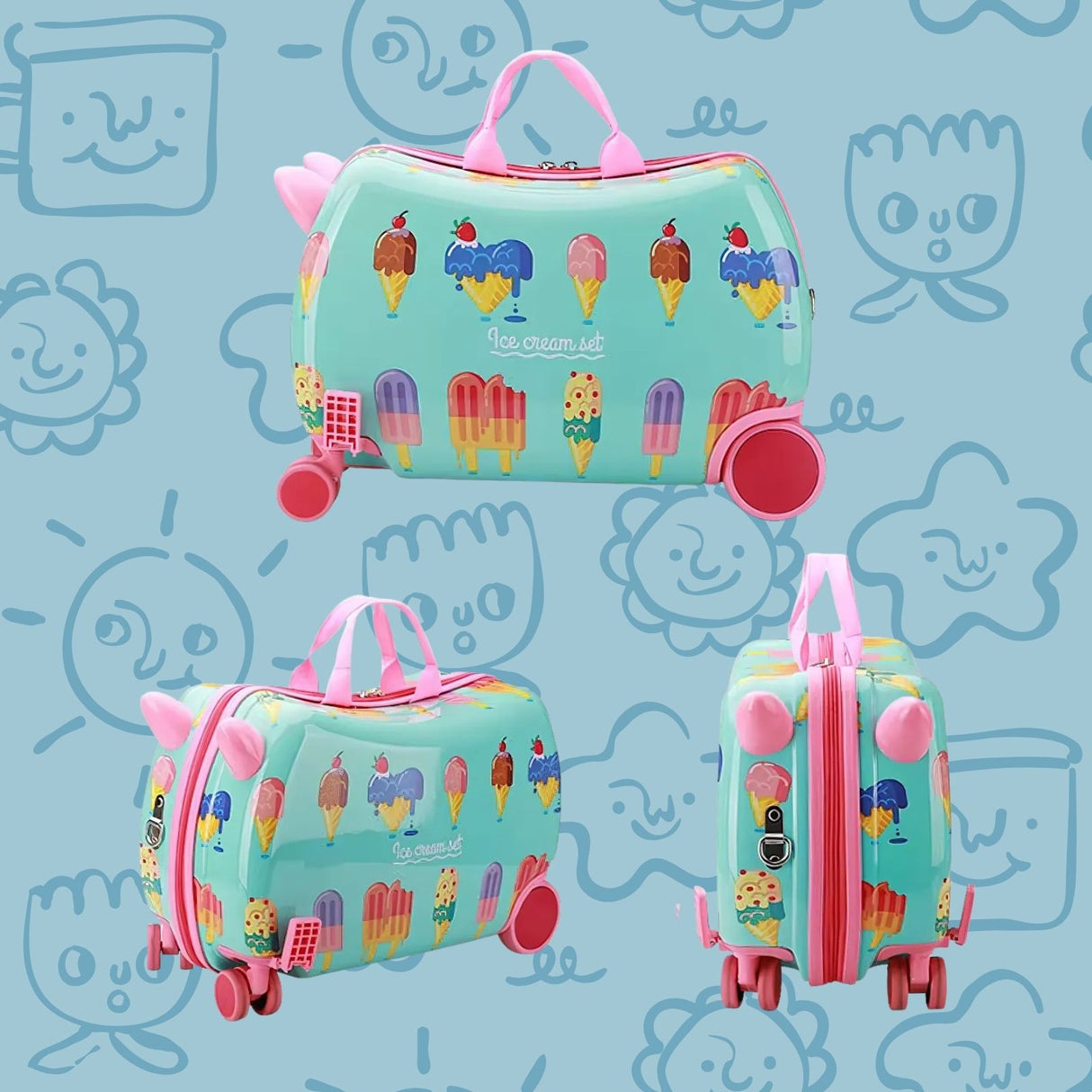 Kinderkoffer Reisegepäck Hartschalenkoffer Kindertrolley Koffer