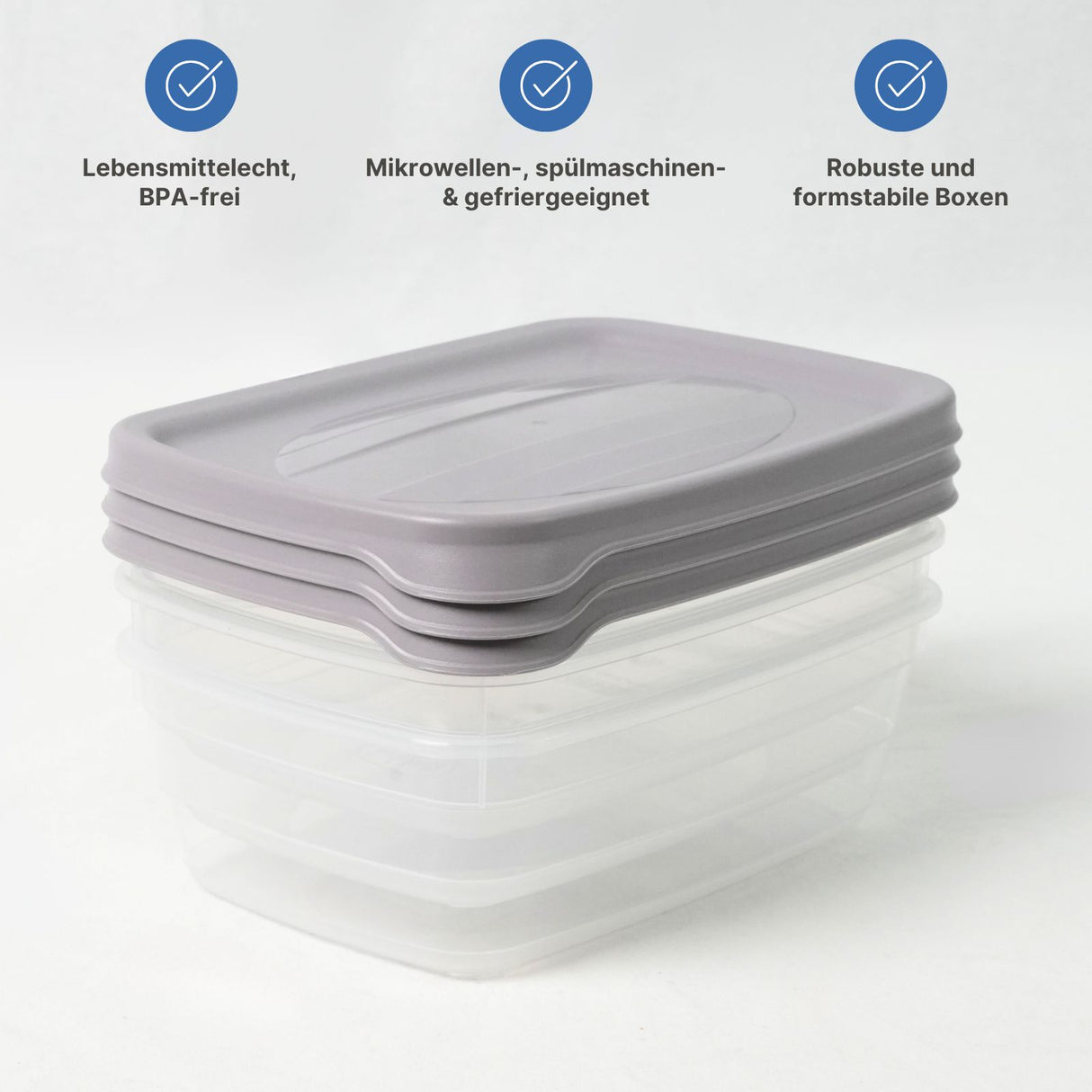 11-tlg. Frischhaltedosen-Set Gefrierdosen Meal-Prep-Dosen Vorratsdosen