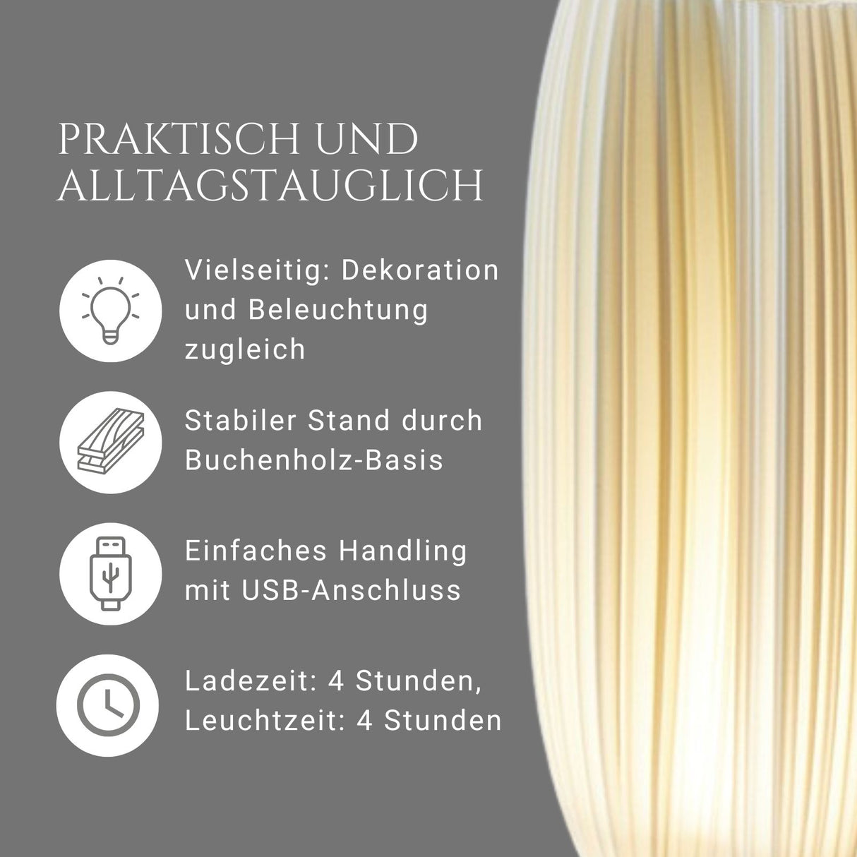LED-Dekoleuchte Tischleuchte Tischlampe Blumenvase Deko-Vase 3D-Vase
