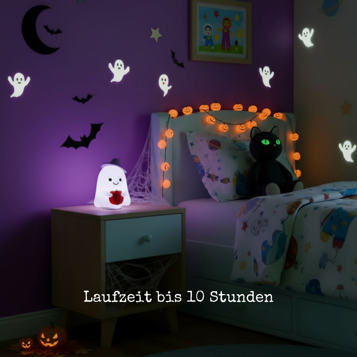 LED-Geist-Nachtlicht Schlaflicht Kinder-Nachttischlampe Tischleuchte