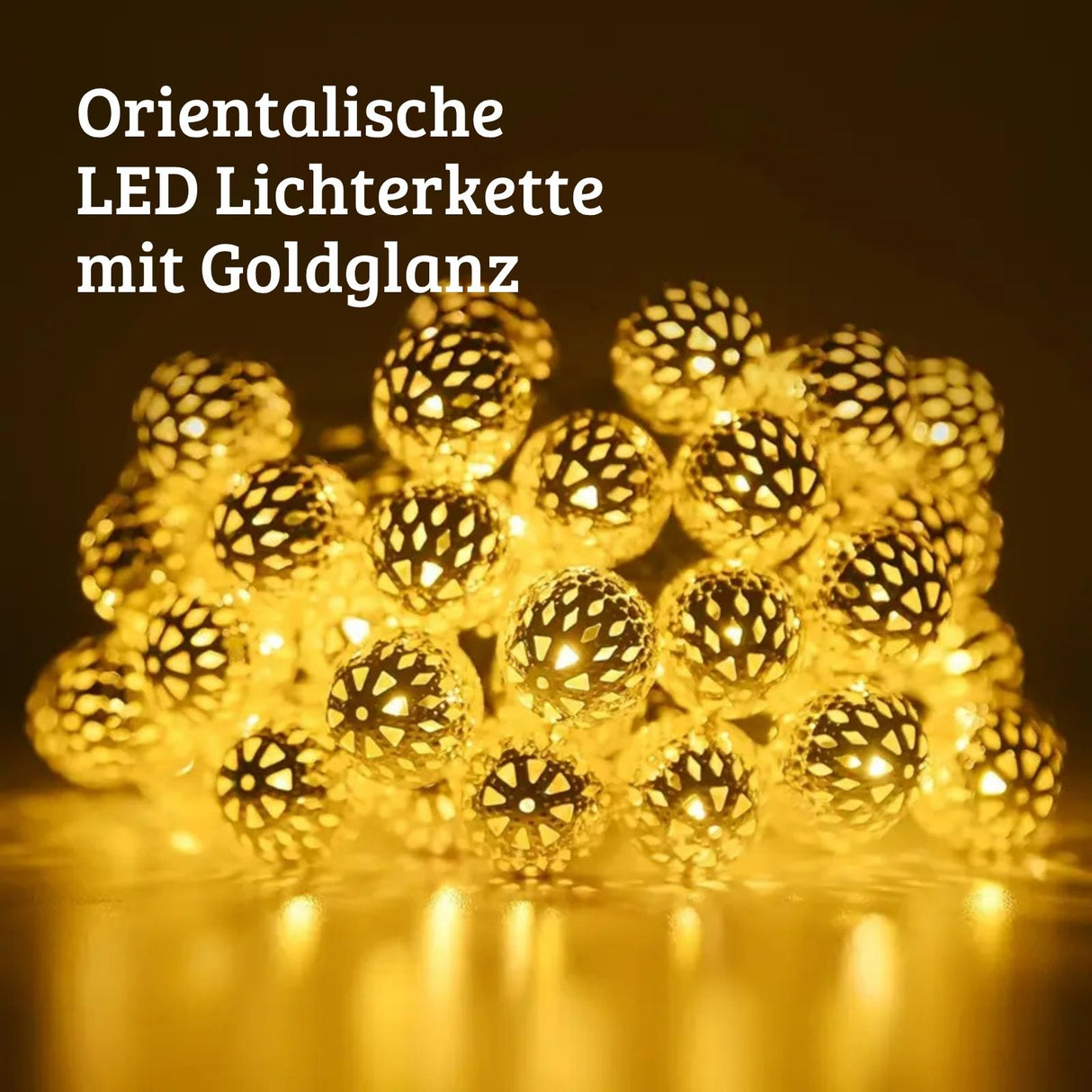 Marokkanische LED Lichterkette 1.5m Orientalische Deko Beleuchtung