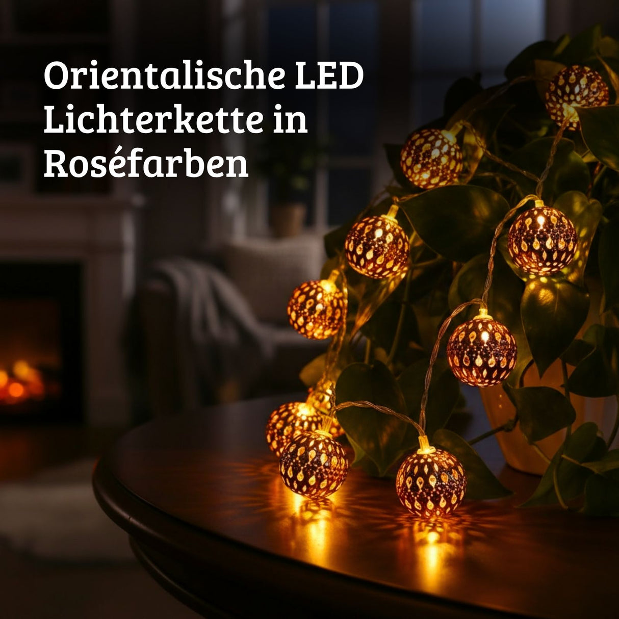 Marokkanische LED Kugelleuchte 1.5m Lichterkette Orientalische Deko