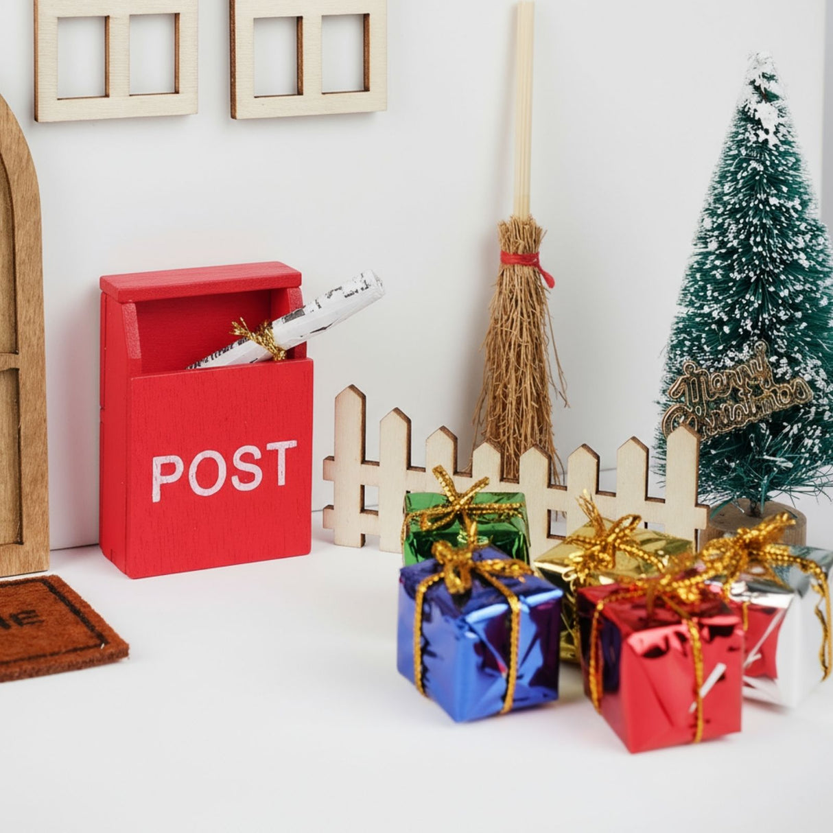 25-tlg. Wichteltür-Set Miniaturwelt Weihnachtsdeko Elfentür-Zubehör