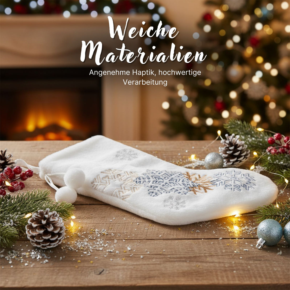 Weihnachtsstiefel Weihnachtsstrumpf Nikolausstrumpf Weihnachtsdeko