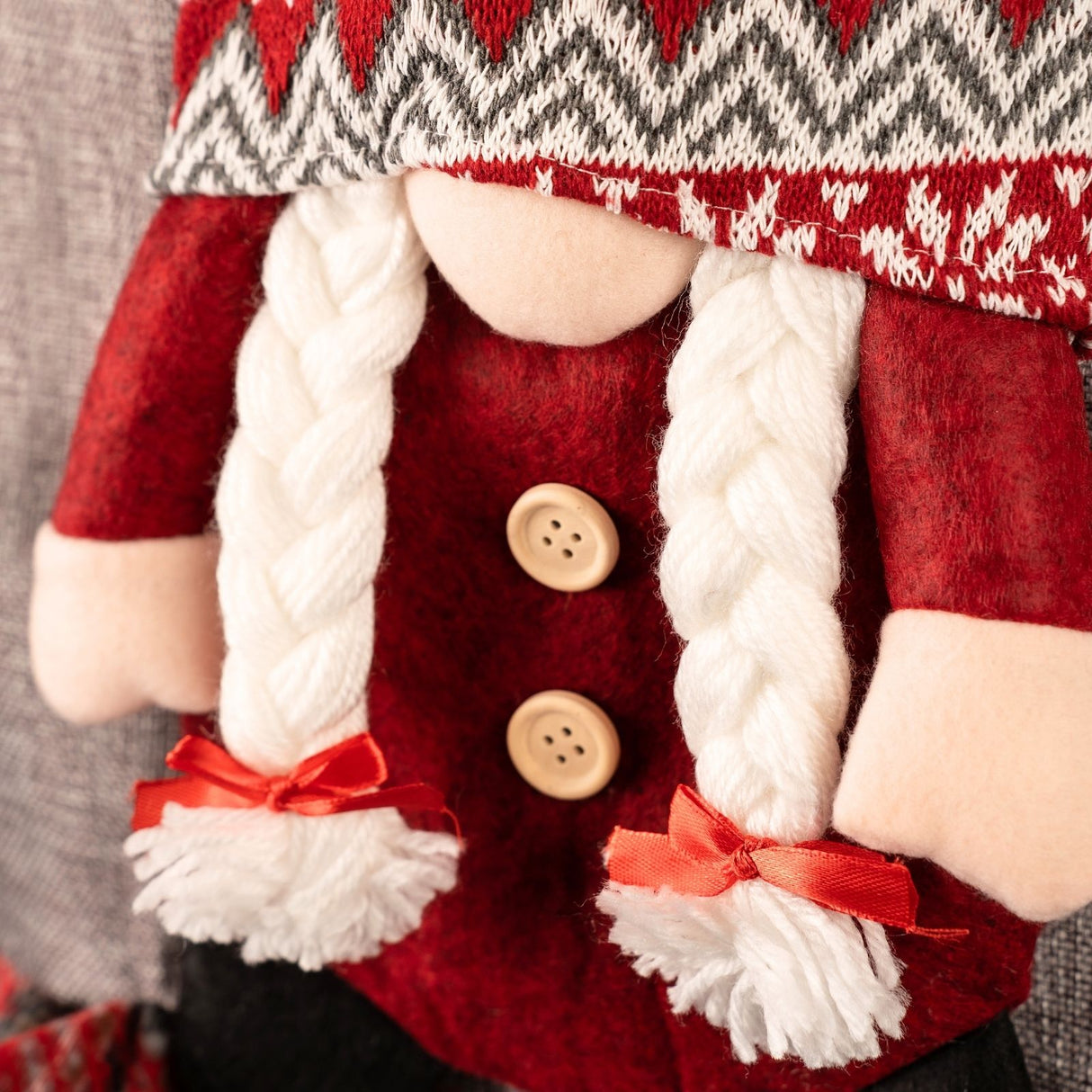 Weihnachts-Stuhldeko Stuhlhusse mit Wichtel Stuhlbezug Stuhlüberzug