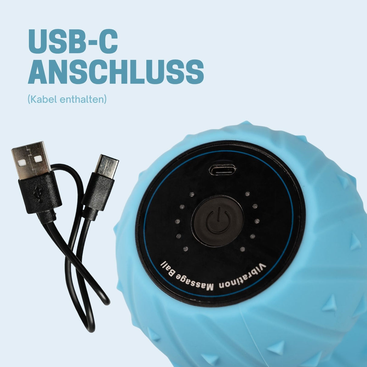 Elektrische Faszienrolle Vibrations-Massagerolle Fitnessrolle Knierolle