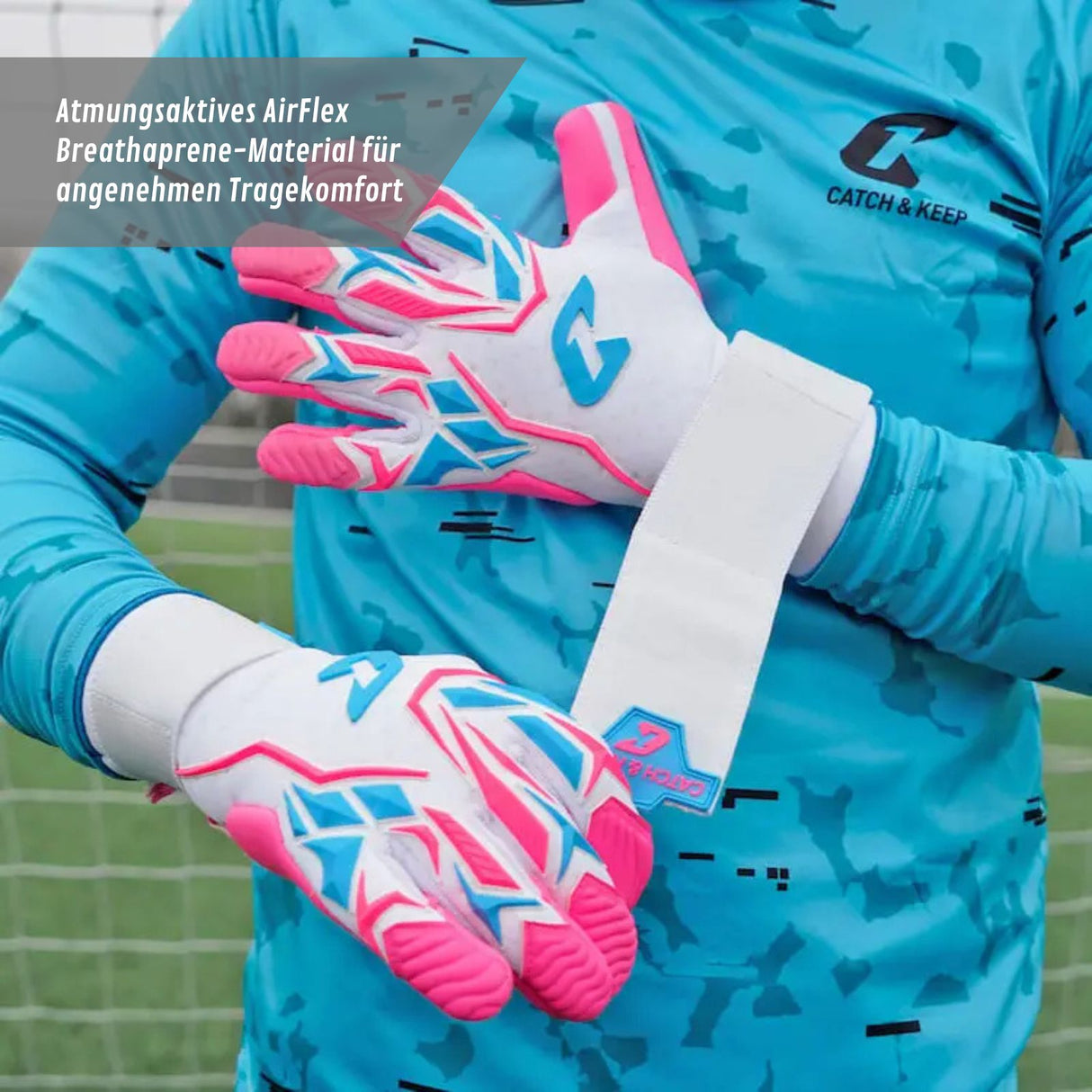 Fussballhandschuhe ViVor Wild Pink Gr. 12 Torwart Goalie Handschuhe