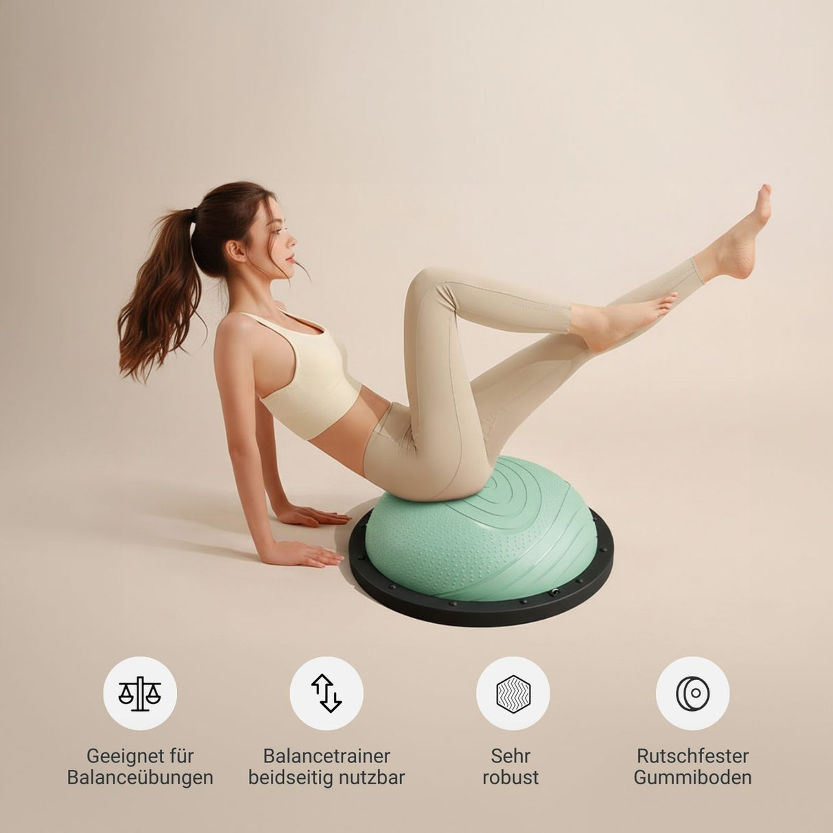 Balanceball Balancetrainer Gymnastikball-Halbkugel Gleichgewichtsball