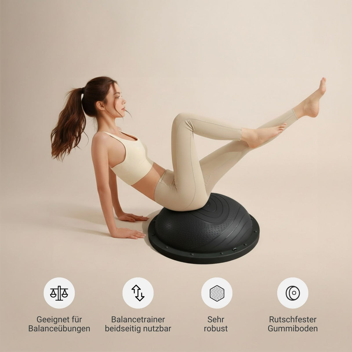 Balanceball Gleichgewichtsball Gymnastikball-Halbkugel Balancetrainer