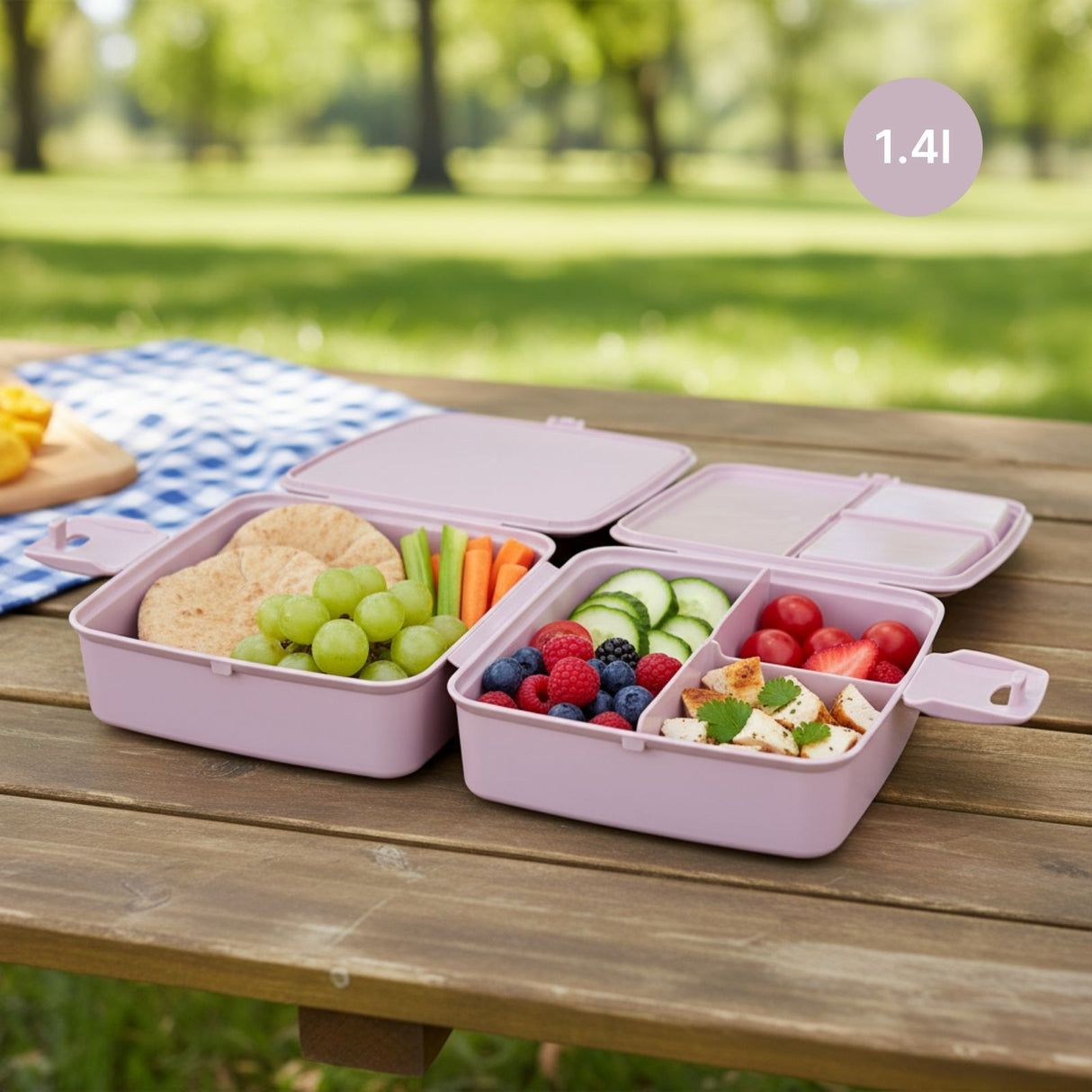 Brotdose mit Besteck Znünibox Snackbehälter Meal-Prep-Box Lunchbox