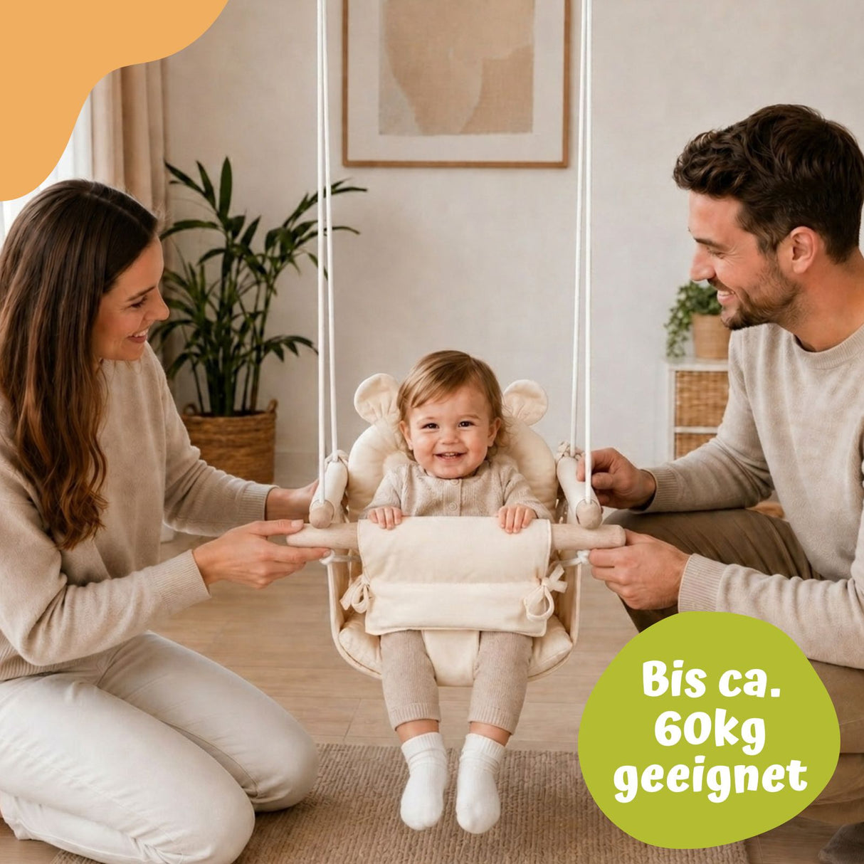 Babyschaukel Indoor Kleinkindschaukel Schaukelsitz mit Polsterung