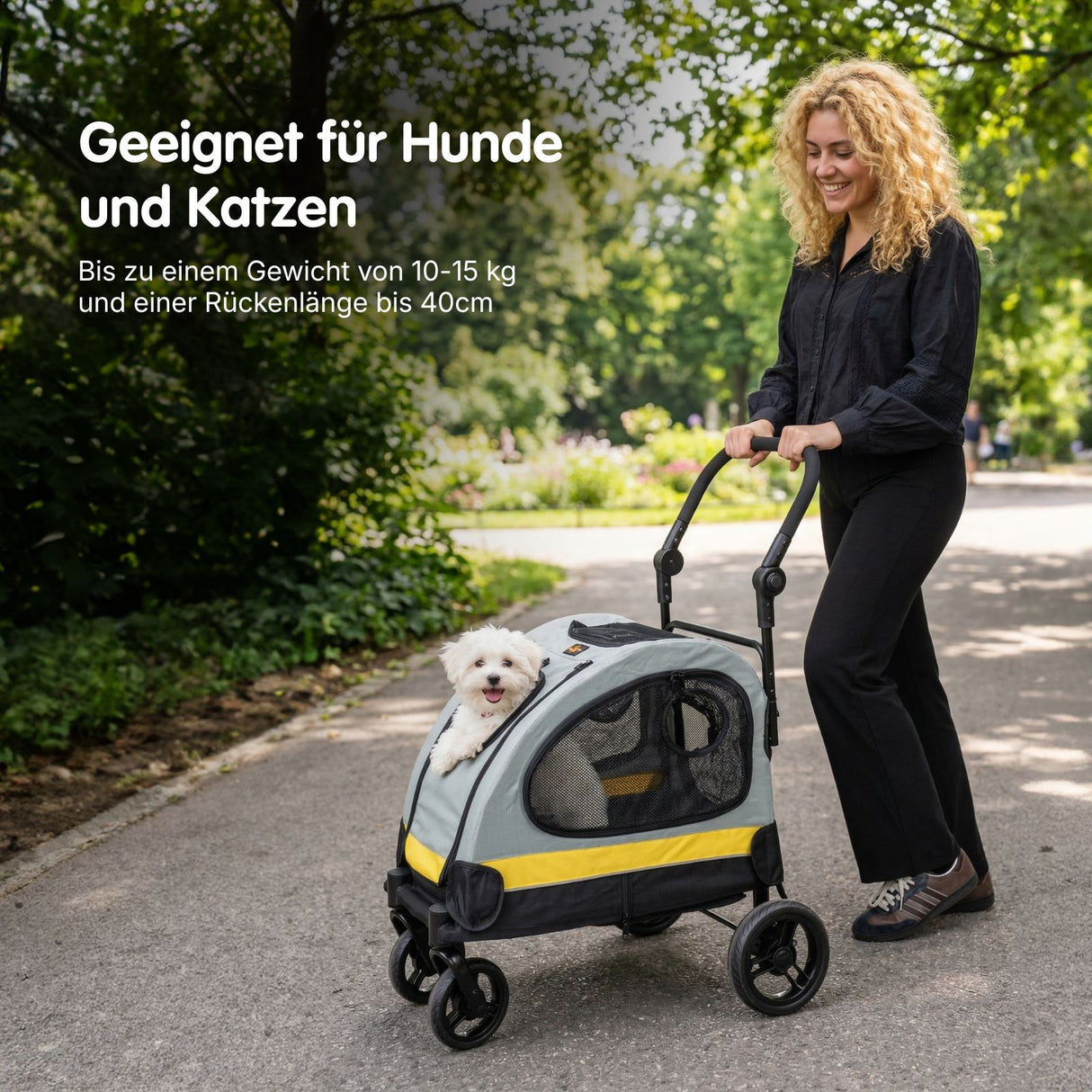 2in1 Haustier-Reisebuggy Hunde-Autositz-Buggy Hundebuggy Haustierwagen