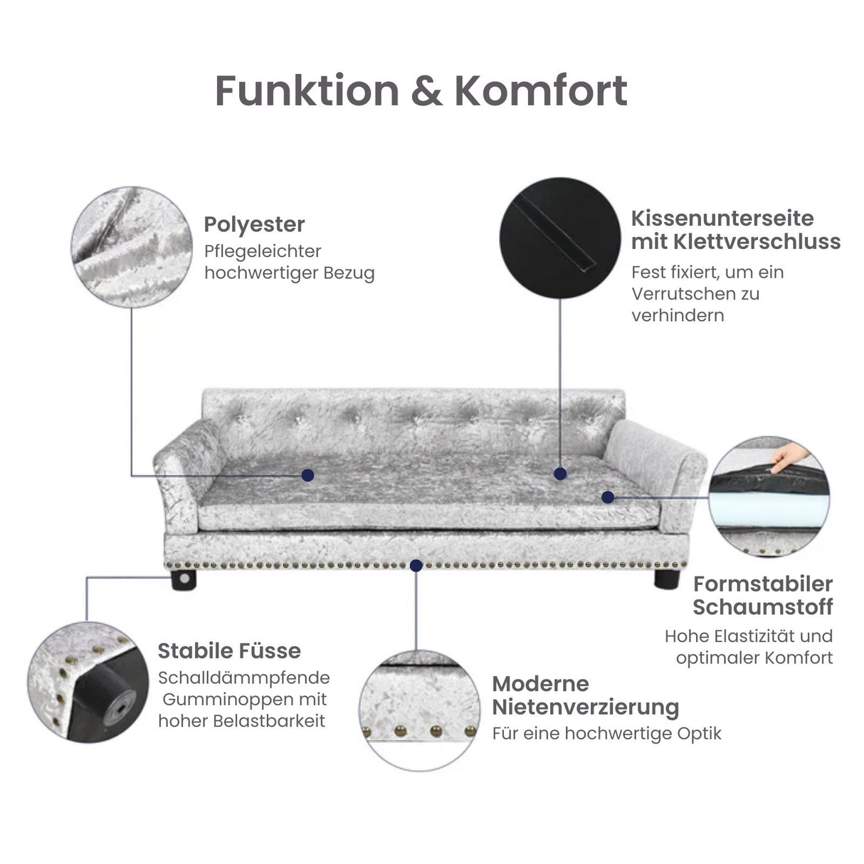 Hundecouch Grösse XL Liegeplatz Hundesofa Hundebett Haustiersofa