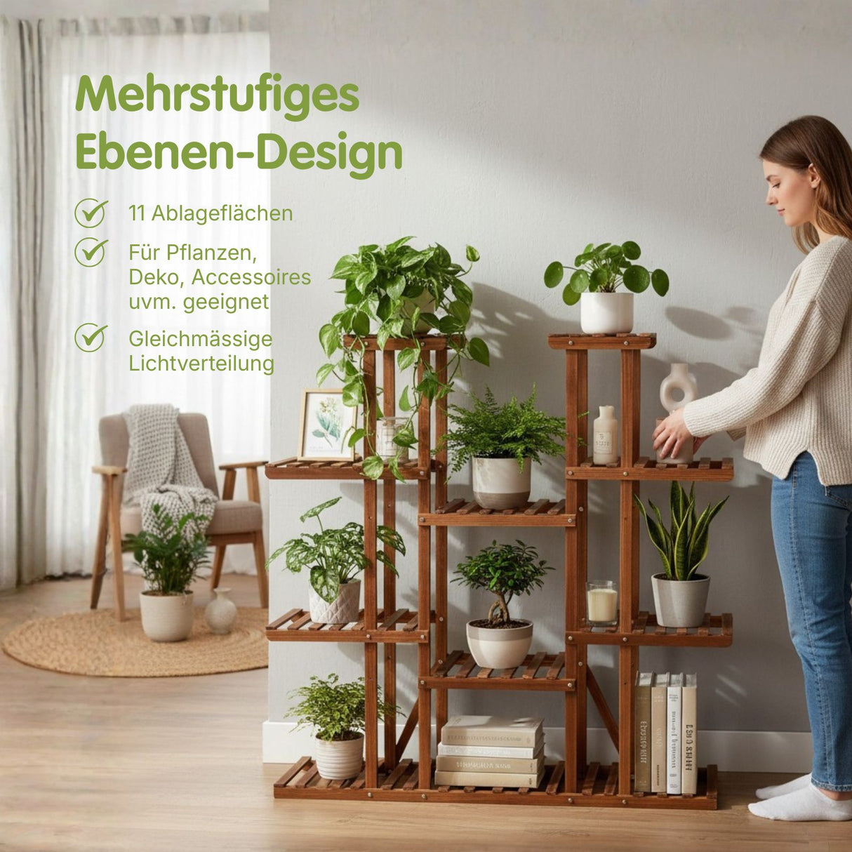 XXL-Pflanzenständer Blumentreppe Blumenständer Pflanzenregal