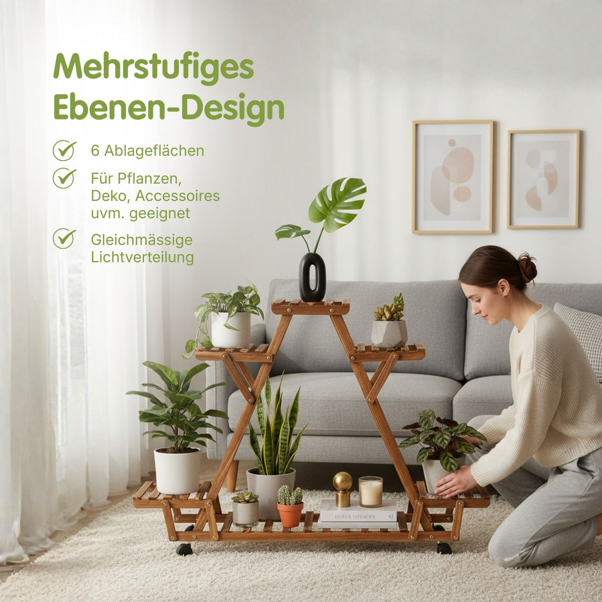 XXL-Pflanzenständer Pflanzenregal Blumentreppe Blumenständer