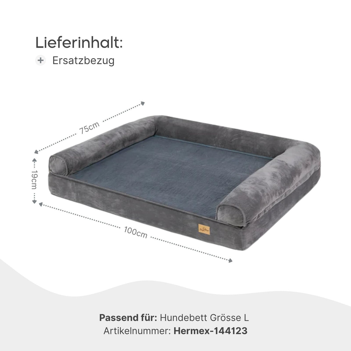 Ersatzbezug L für Hundebett 144123 Wechselbezug Stoffbezug Ersatzüberzug