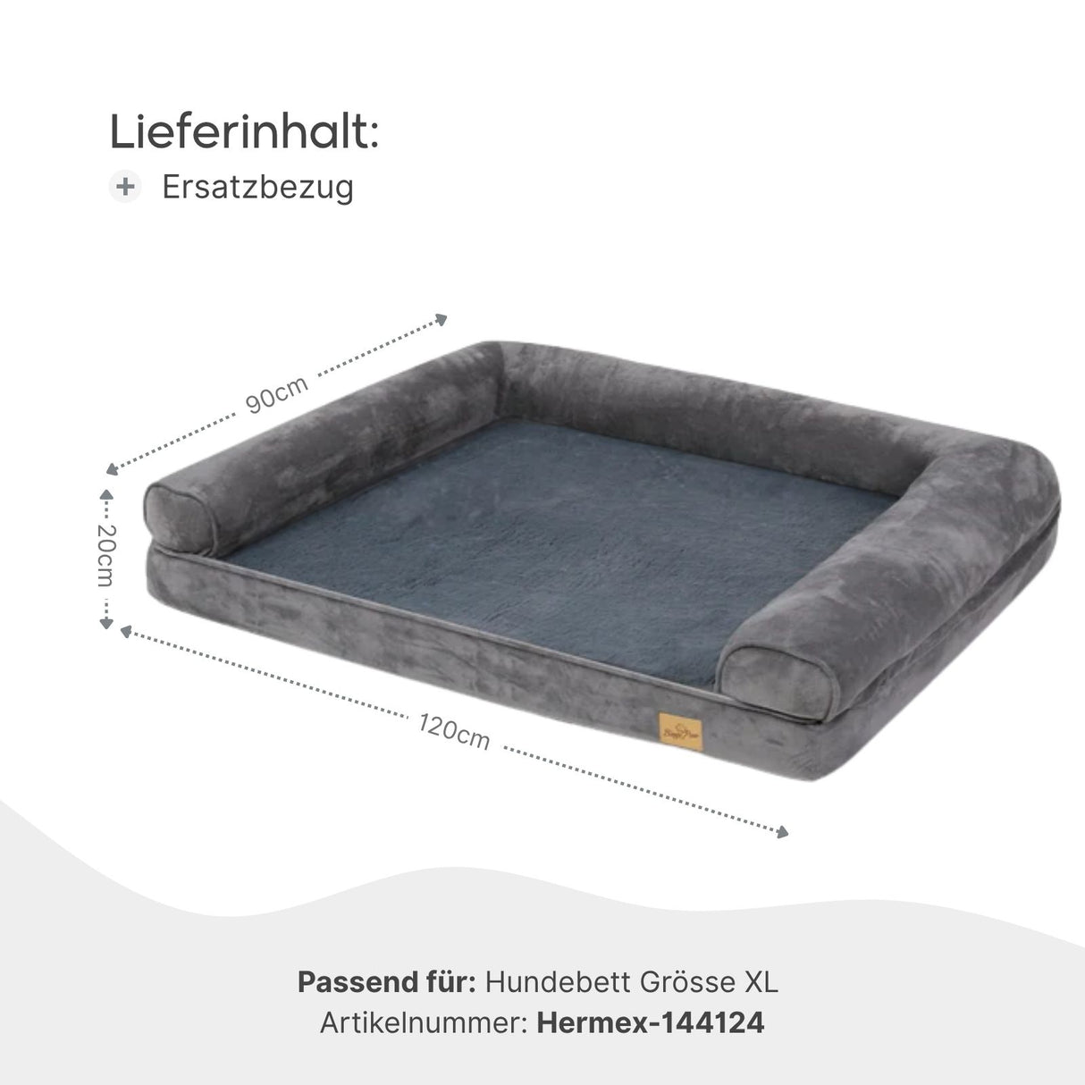 Ersatzbezug XL für Hundebett 144124 Stoffbezug Wechselbezug Ersatzüberzug