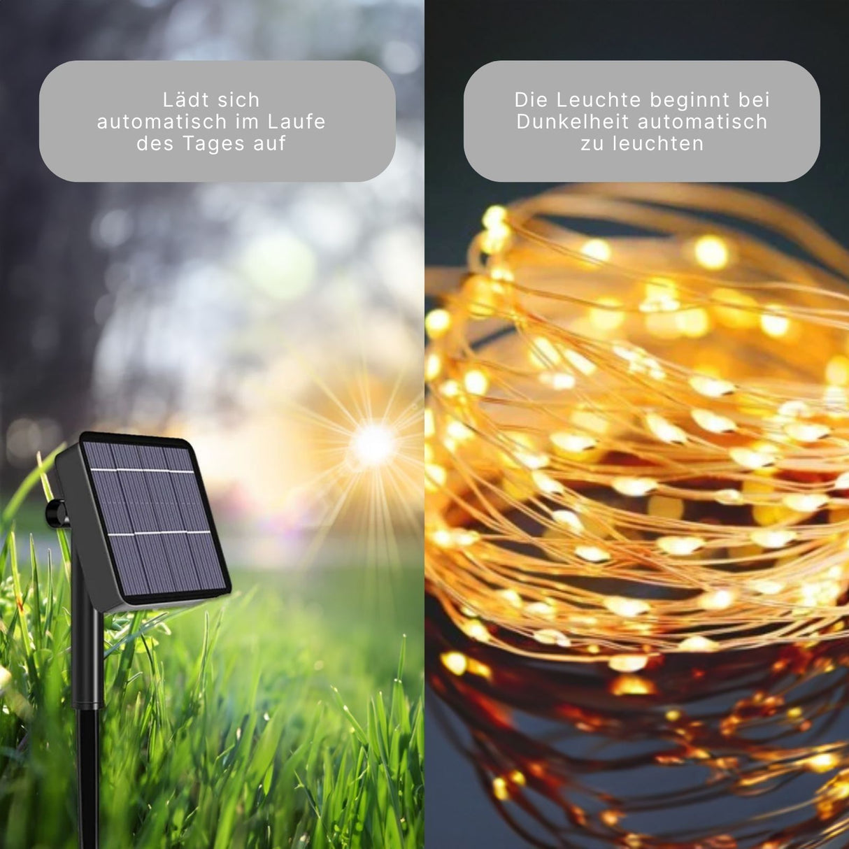 LED-Solar-Gartenbeleuchtung 32m Dekoleuchte Outdoor-Leuchtgirlande