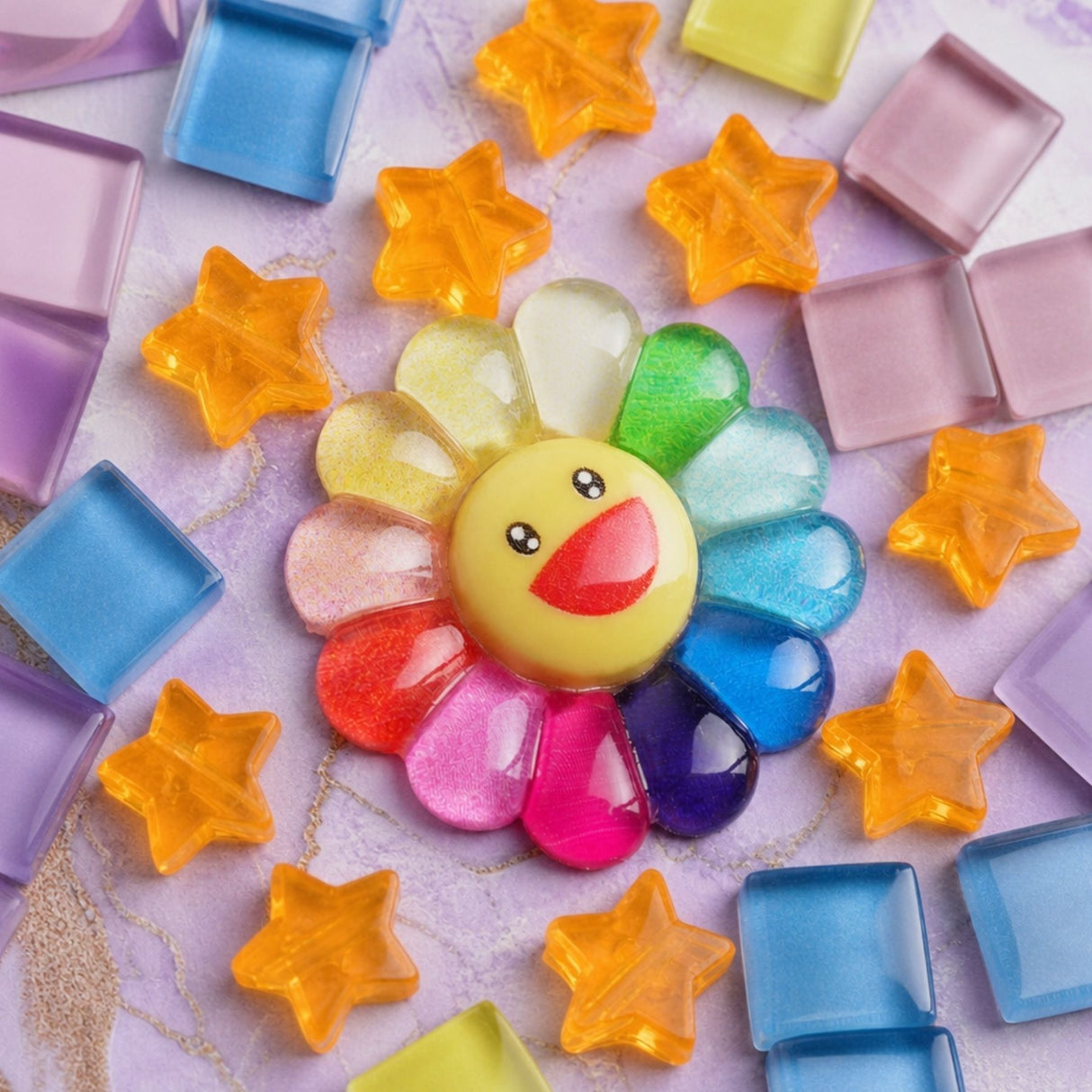 2er-Set DIY-Mosaik-Untersetzer Sonne Saturn Untersetzer-Bastelset