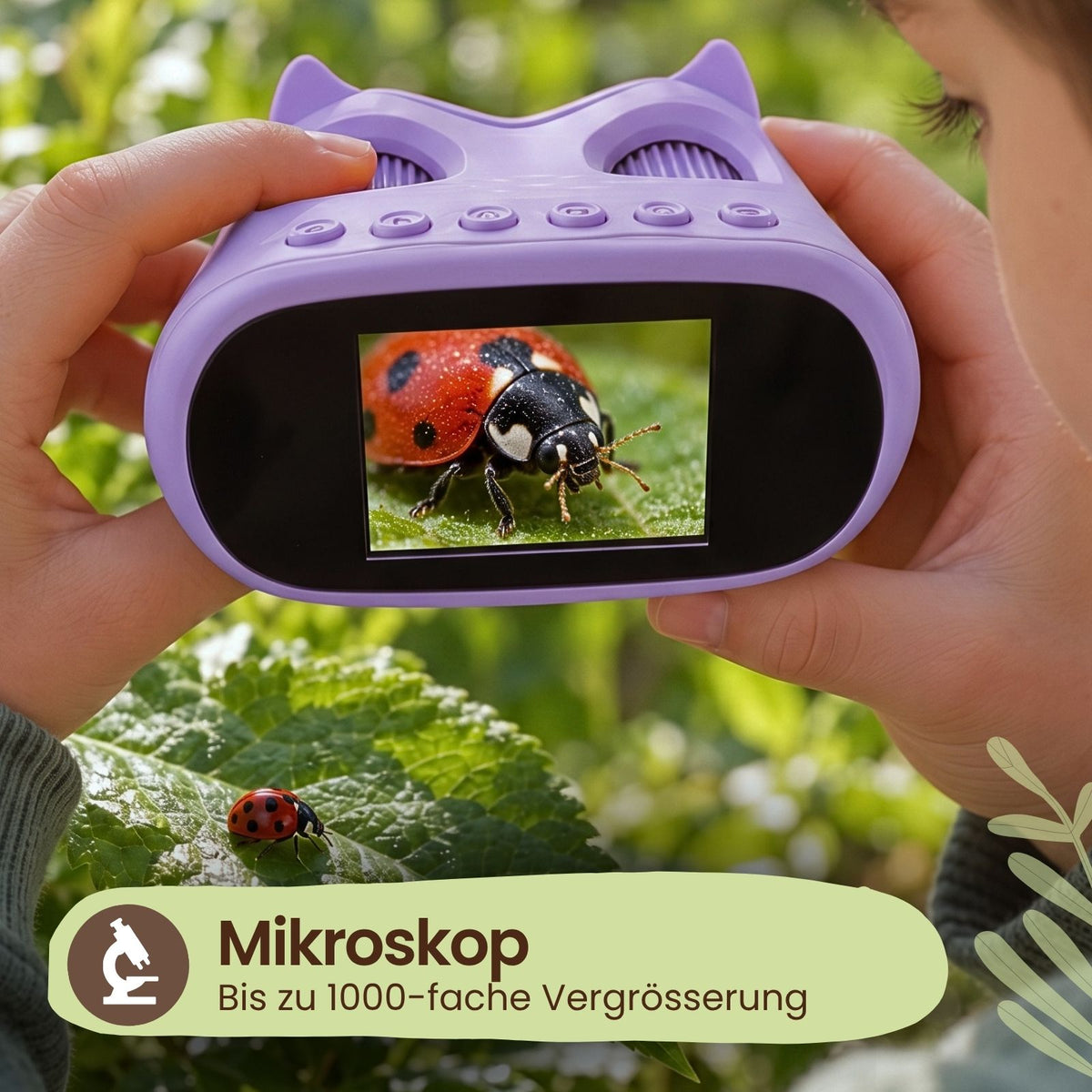 2-in-1 Kindermikroskop und -teleskop Digitalmikroskop Handmikroskop