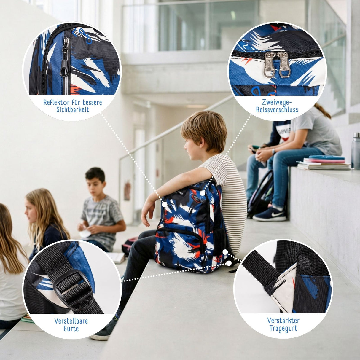 Schulrucksack Teenager-Rucksack Schulthek Schuelzgi Schulranzen