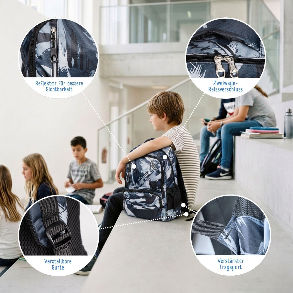 Schulrucksack Teenager-Rucksack Schulranzen Schulthek Schuelzgi
