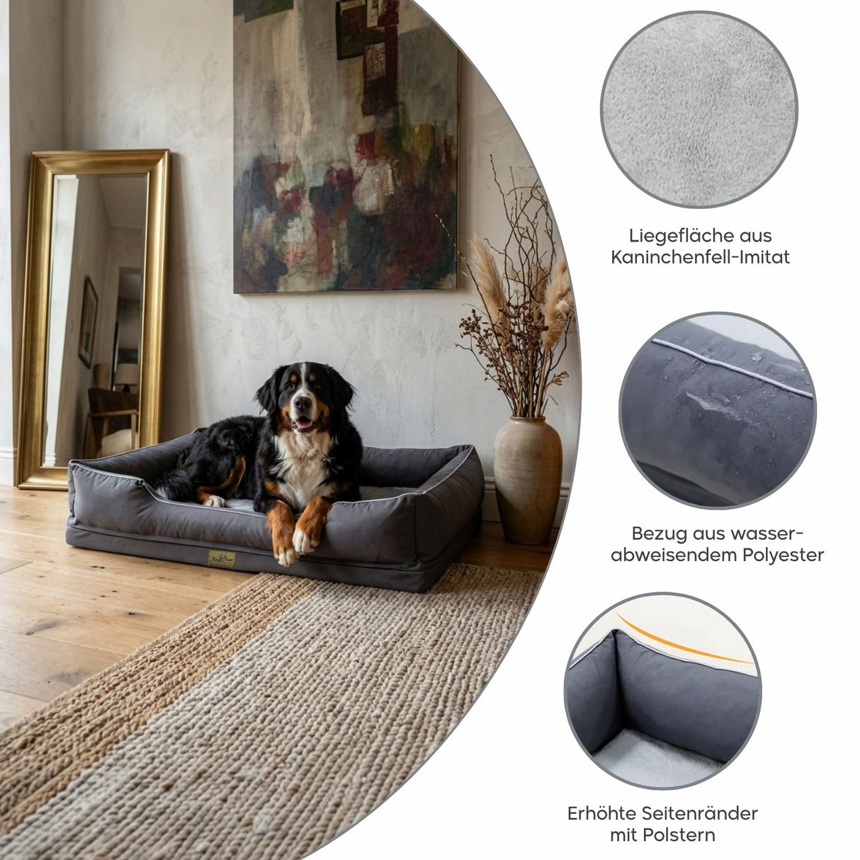 Hundebett Grösse 3XL Kuschelbett Schlafplatz Liegeplatz Haustierbett