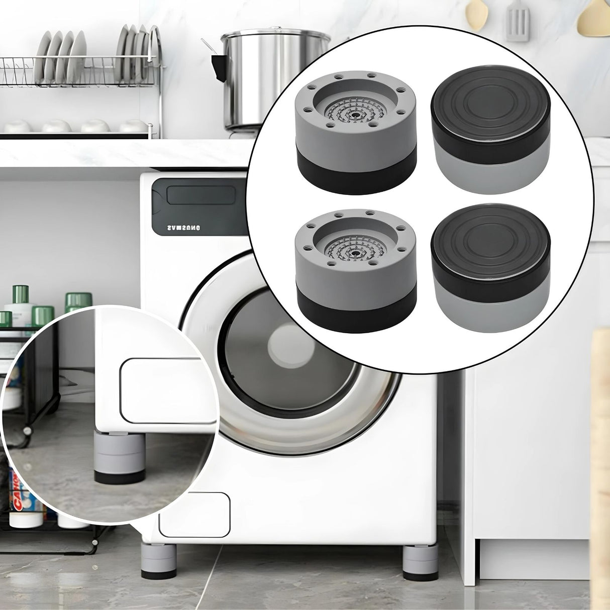 Vibrationsdämpfer 4er-Pack Hauptfuss Anti-Schwingungsfüsse