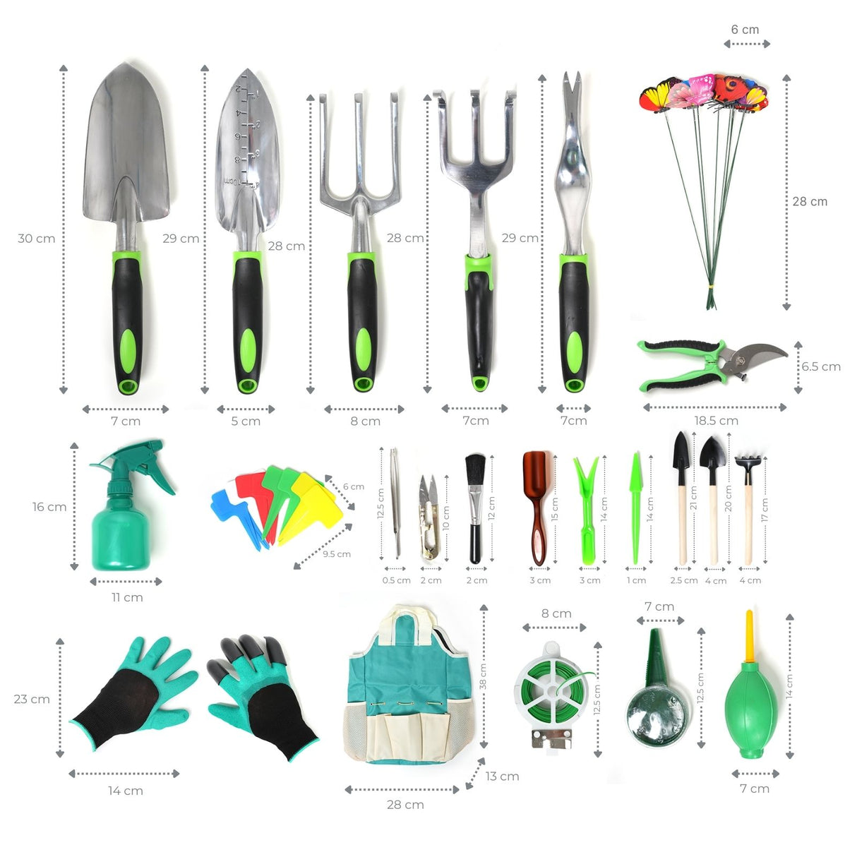 Gartenwerkzeug-Set 41-teilig mit Tasche Gartenpflege Gartengeräte