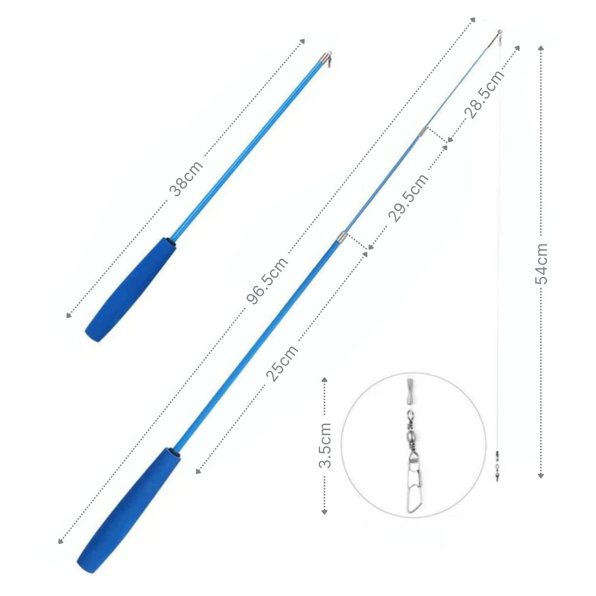 Katzenangel mit Federanhänger Katzenspielzeug Plüschwedel Katzenstab