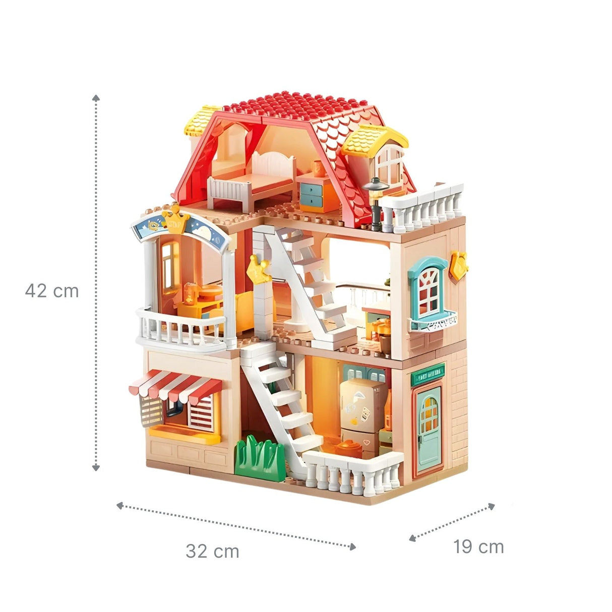 Puppen Haus Stube Möbel Spielzeug Spielhaus Villa Residenz Schloss