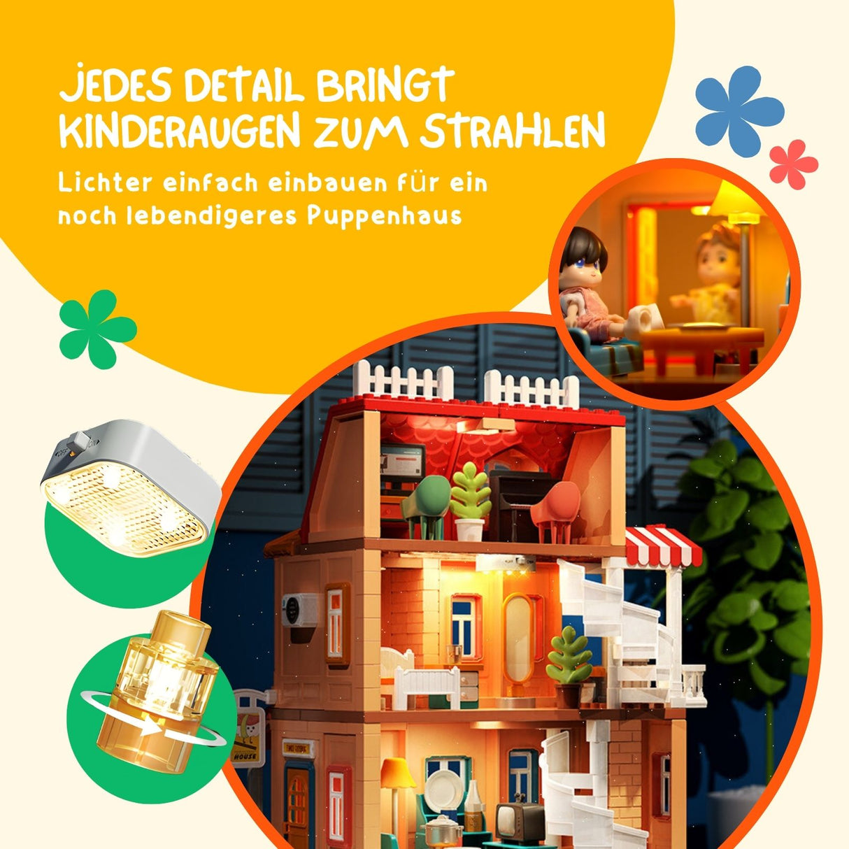 Puppen Haus Spielhaus Möbel Spielzeug Stube Villa Residenz Schloss