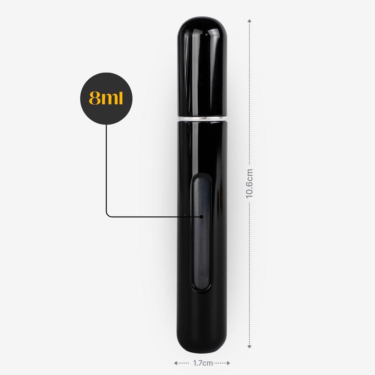 2er-Set Mini-Parfümzerstäuber 8ml Parfum Vaporisateur Goldig Schwarz