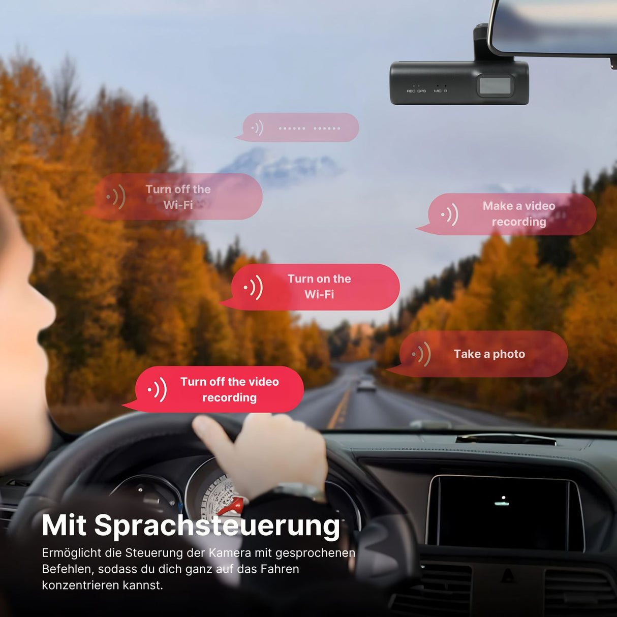 4K WiFi Dual-Dashcam Autofront-Kamera Onboard-Kamera Auto-Überwachung