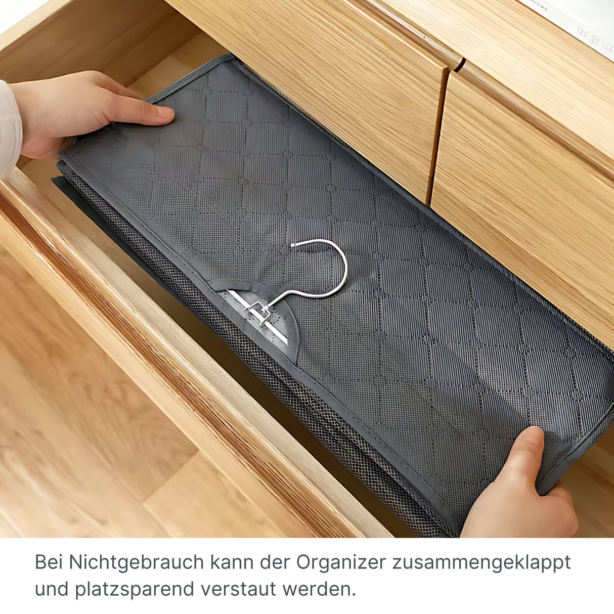 Hängeaufbewahrung Handtaschen-Organizer zum Aufhängen 3 Fächer Grau