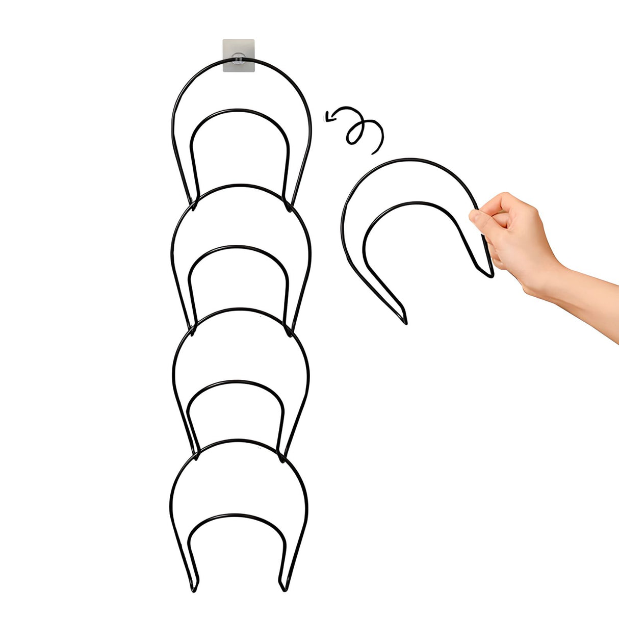 Hängegarderobe Türgarderobe Türhalterung für Hut Schal Handtasche Set