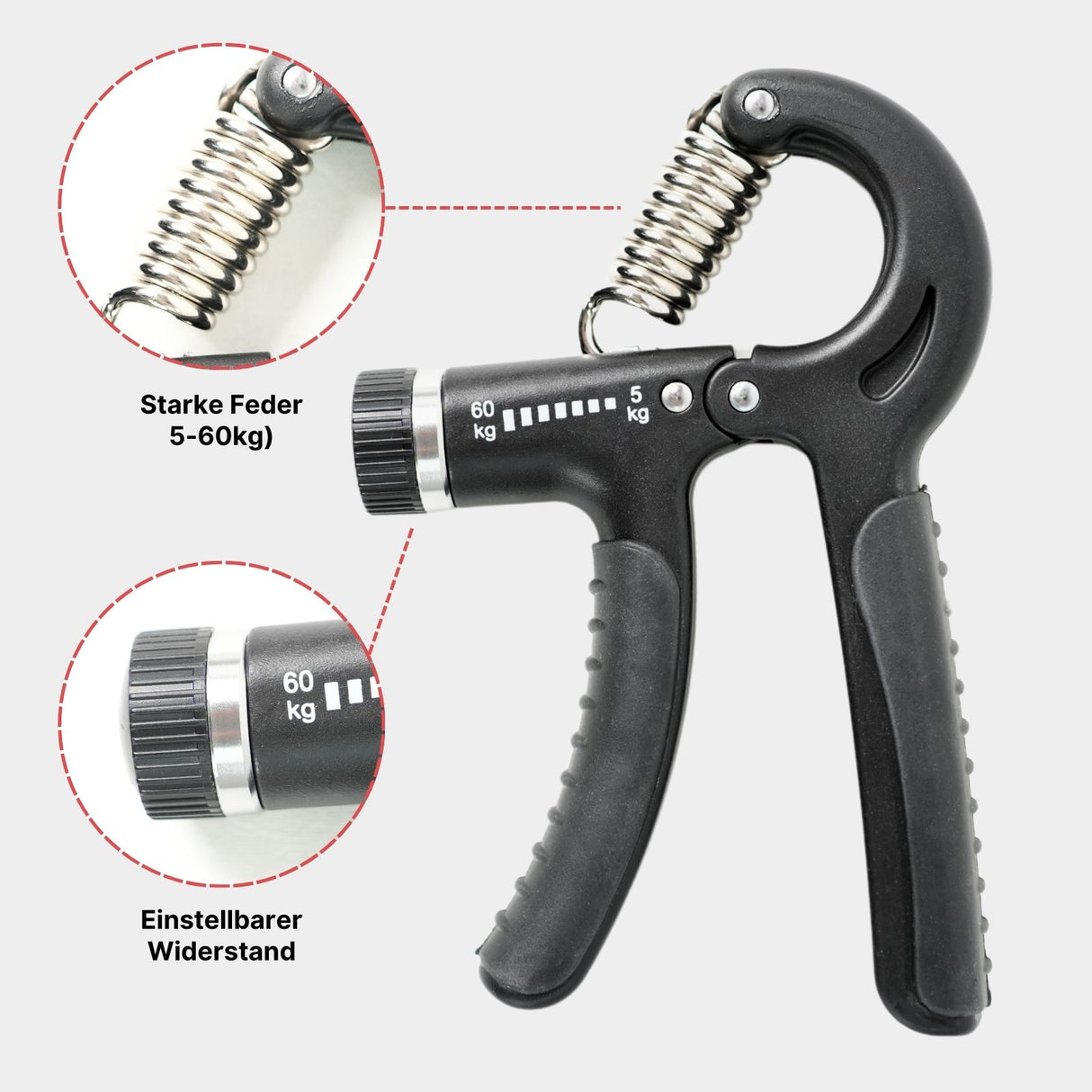 5-tlg. Hand- und Unterarmtrainer-Set Handgripper Fingertrainer