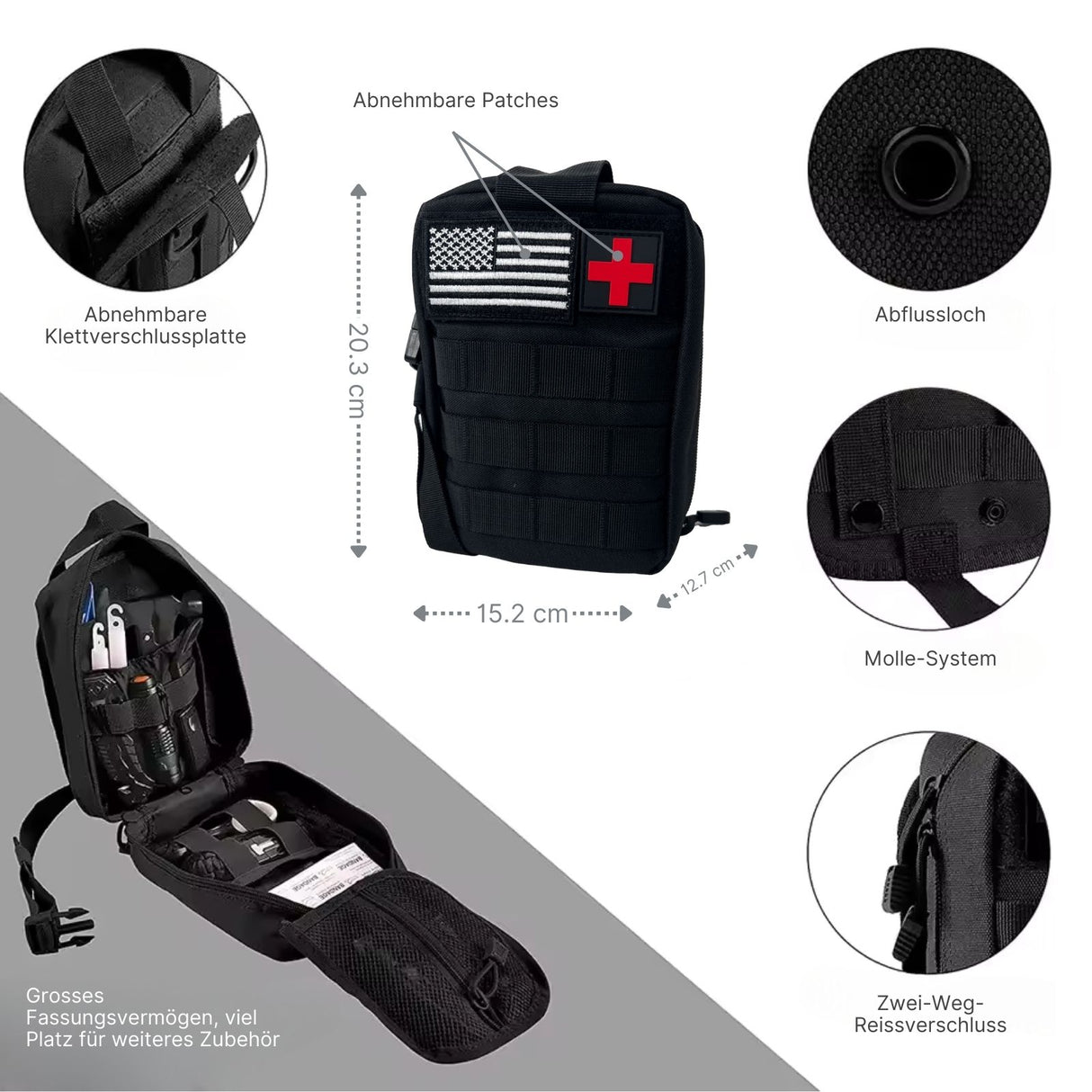 103-teiliges Survival-Kit Outdoor-Survival-Rucksack Survival-Tools SOS-Erste-Hilfe-Kit