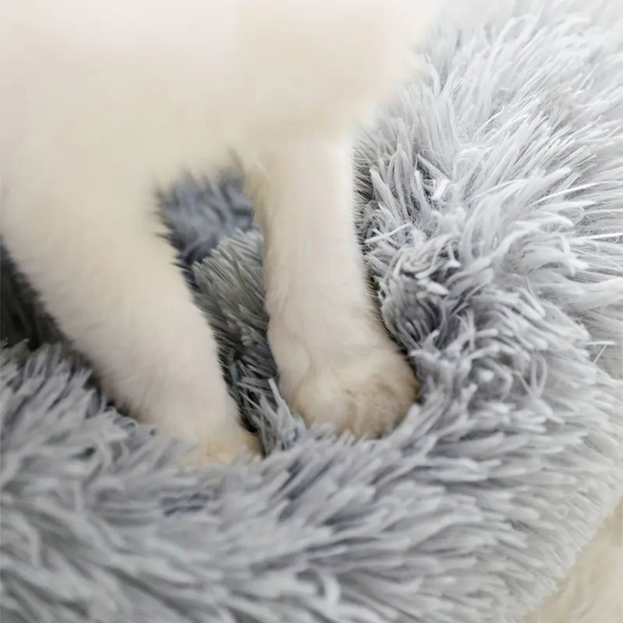 Flauschige Katzenhöhle mit Katzenangel mit Federanhänger 10-tlg.