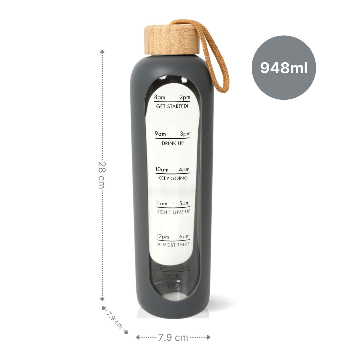 Glasflasche Wasserflasche Sportflasche Trinkflasche Getränkeflasche