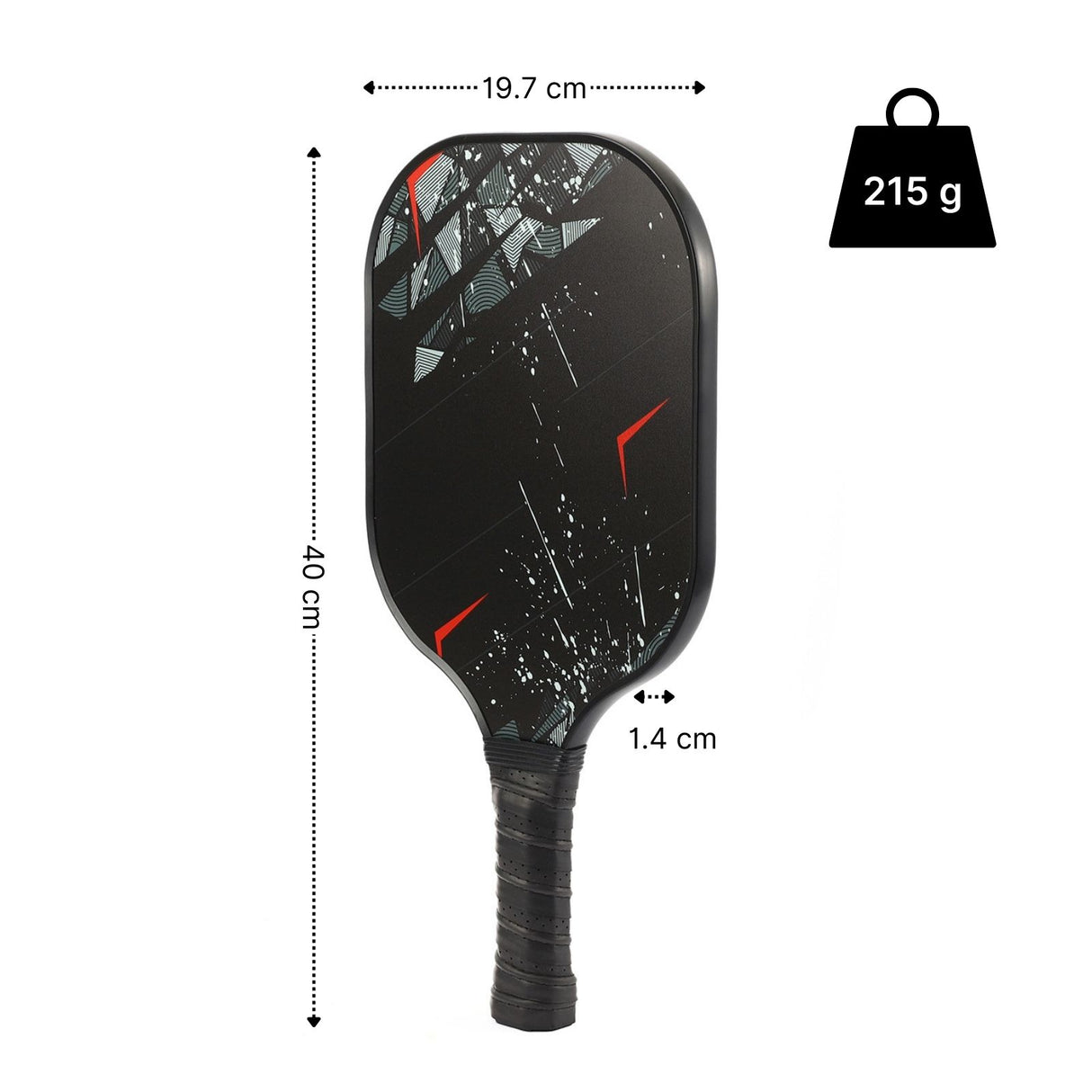 3-tlg. Set Pickleball-Schläger Racketsport-Schläger Padelschläger mit Bällen