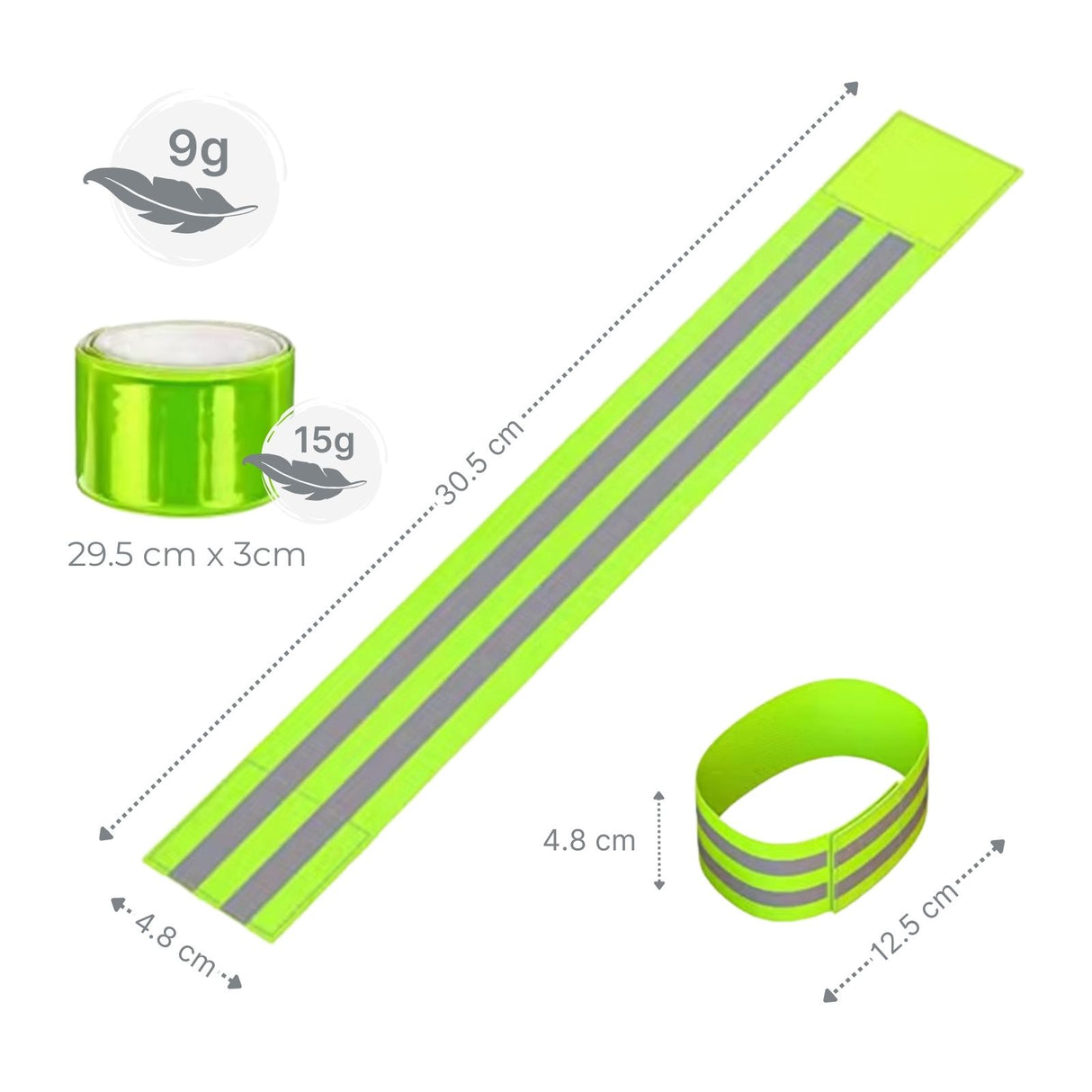 Velo-Reflektorband Fahrrad-Leuchtband Reflektierendes Veloband