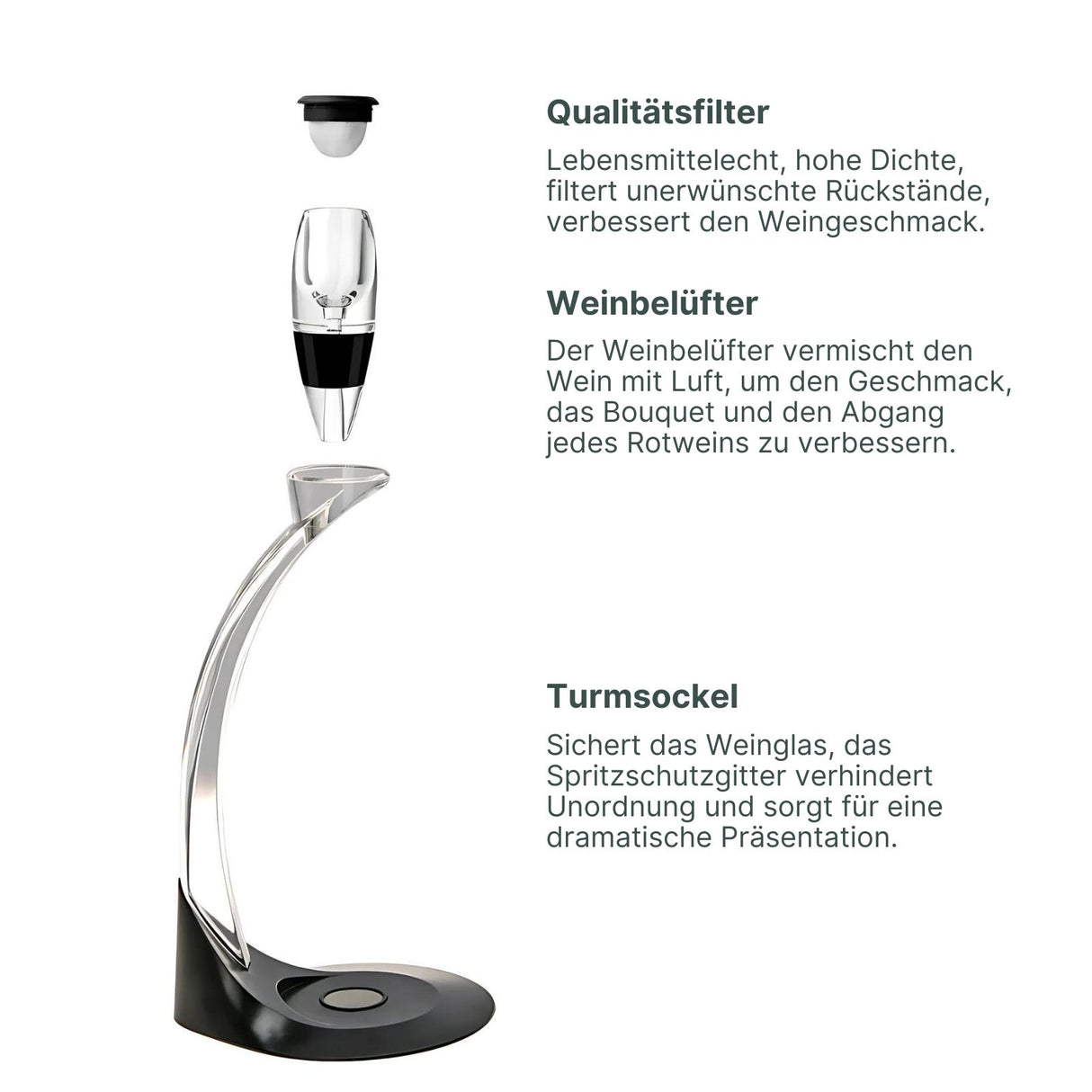 Magischer Weindekanter Weinbelüfter Rotwein Weisswein Dekantierer