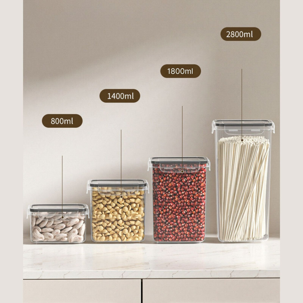 24-teiliges Vorratsdosen-Set mit Deckeln Frischhaltedosen Vorratsbehälter Aufbewahrungsbehälter