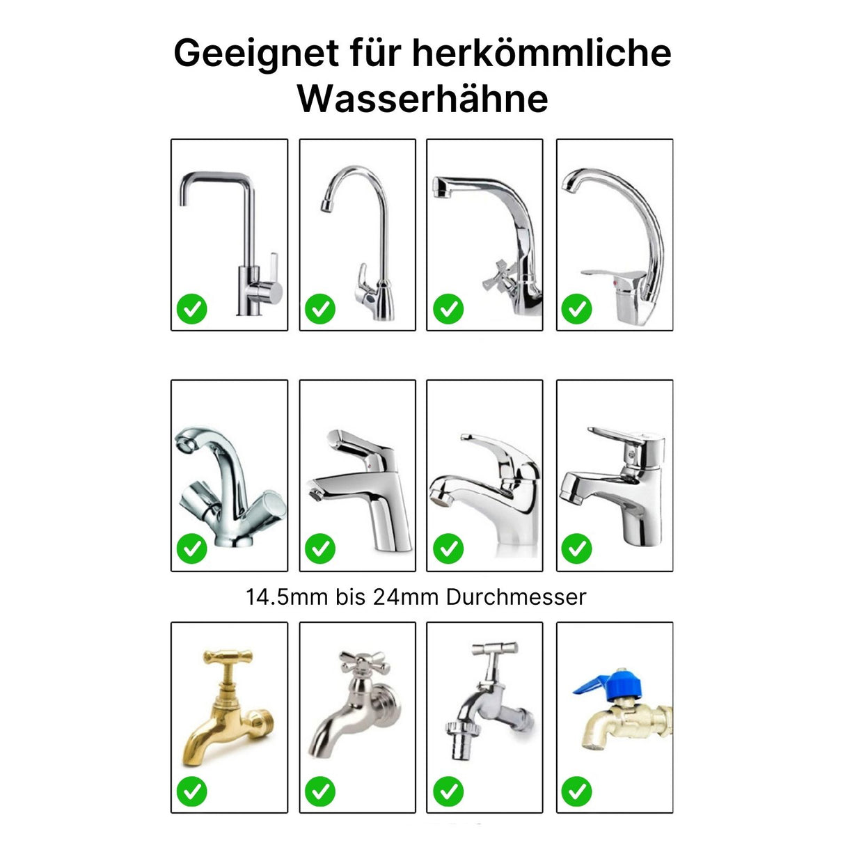 Wasserhahnfilter Leitungswasser-Reiniger Küchenarmatur-Wasserfilter