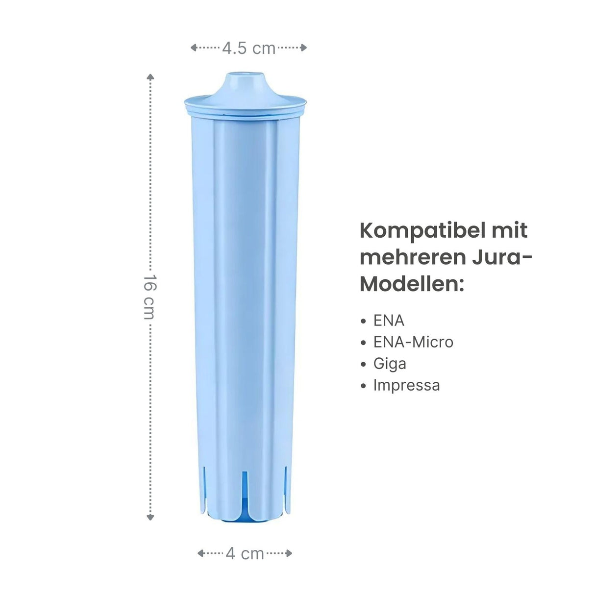 Alternative Wasserfilter-Patrone Claris Blue+ für Jura ENA- ENA-Micro- Giga- und Impressa-Serien